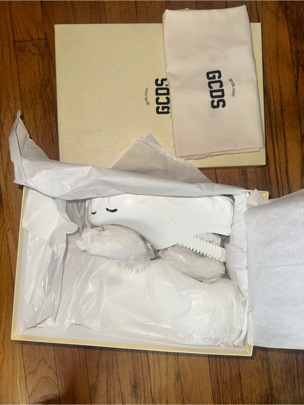 White Platform Clog Mule
